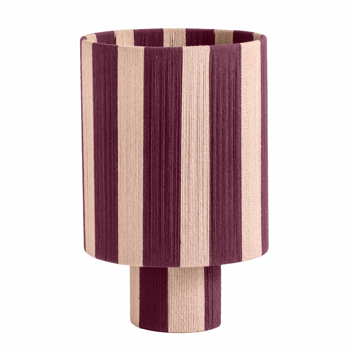 pomp purple and pink striped cotton table lamp