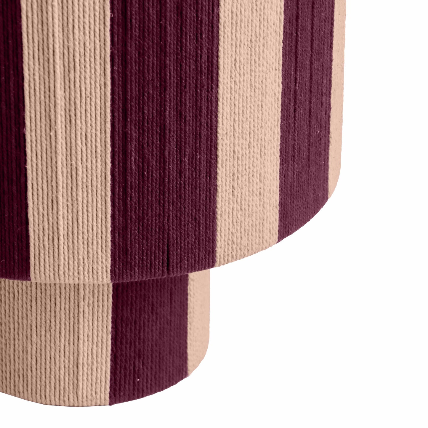 pomp purple and pink striped cotton table lamp