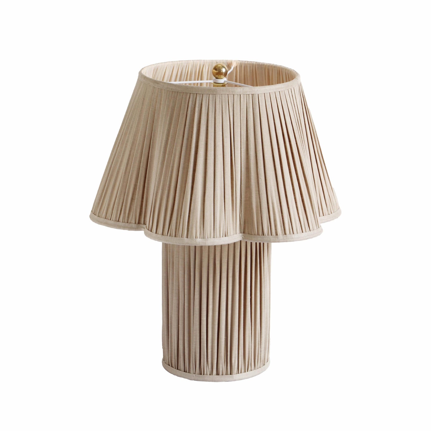 britt beige linen table lamp