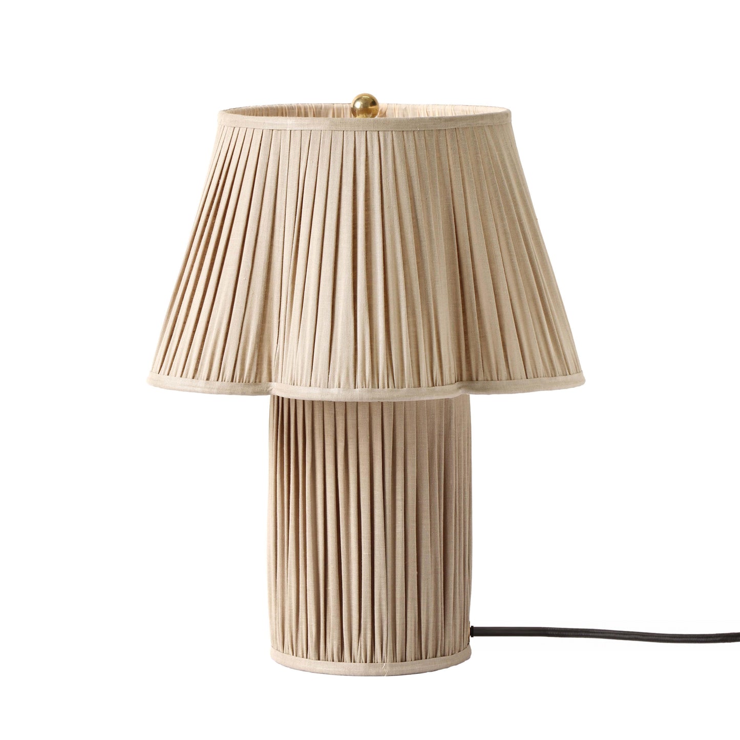 britt beige linen table lamp