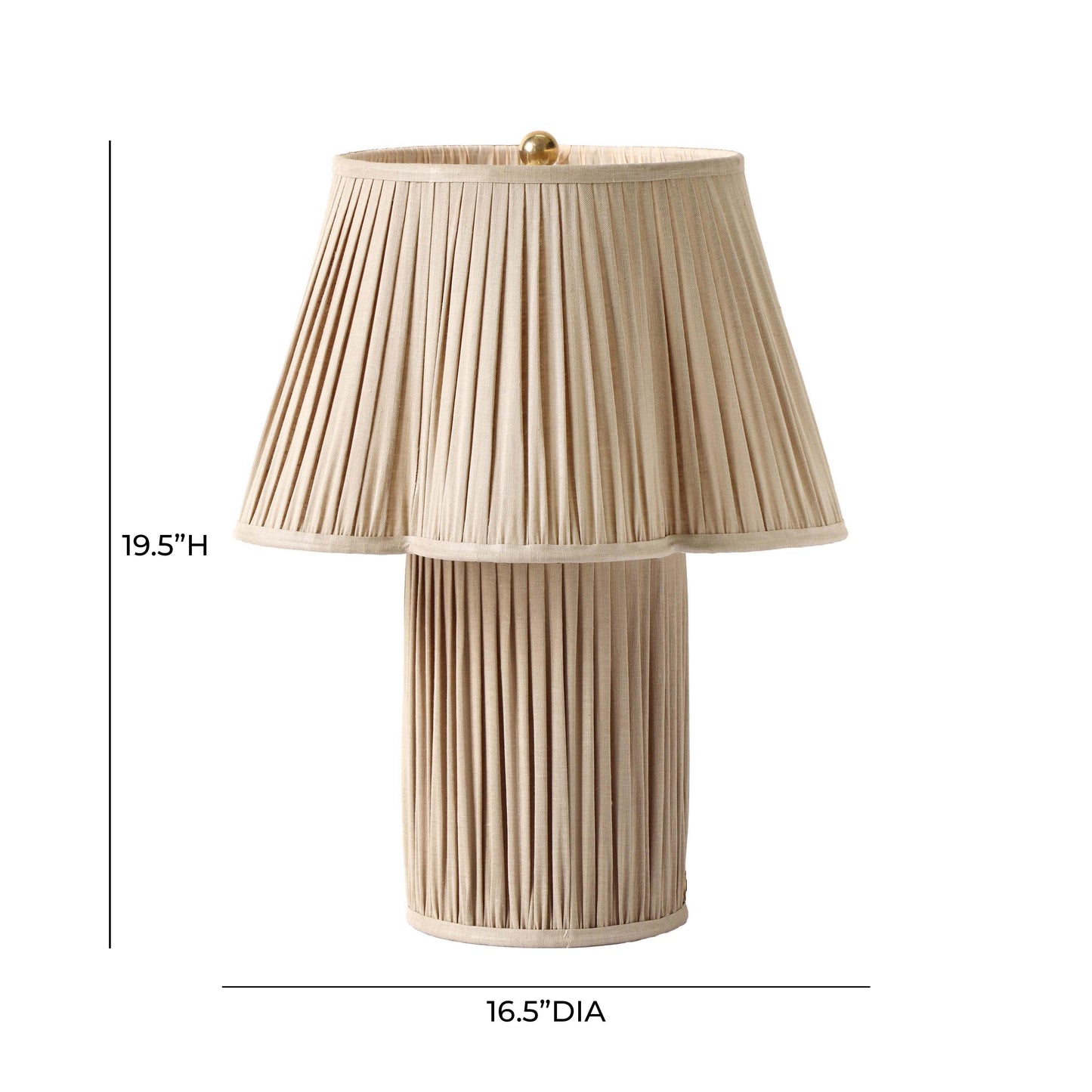 britt beige linen table lamp