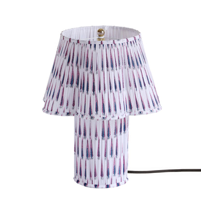 Britt Purple and White Streaked Cotton Table Lamp