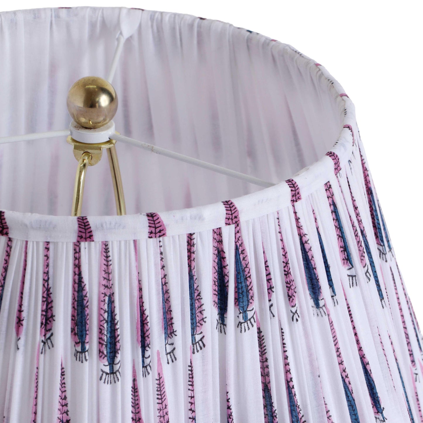 britt purple and white streaked cotton table lamp