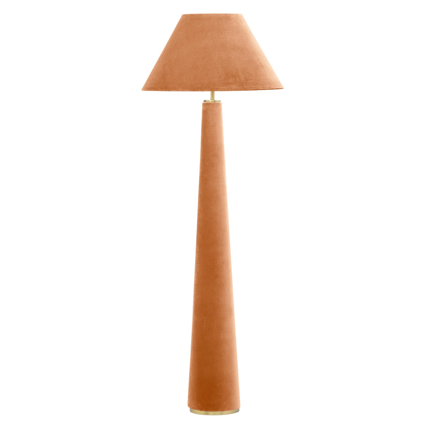 britt terracotta velvet floor lamp