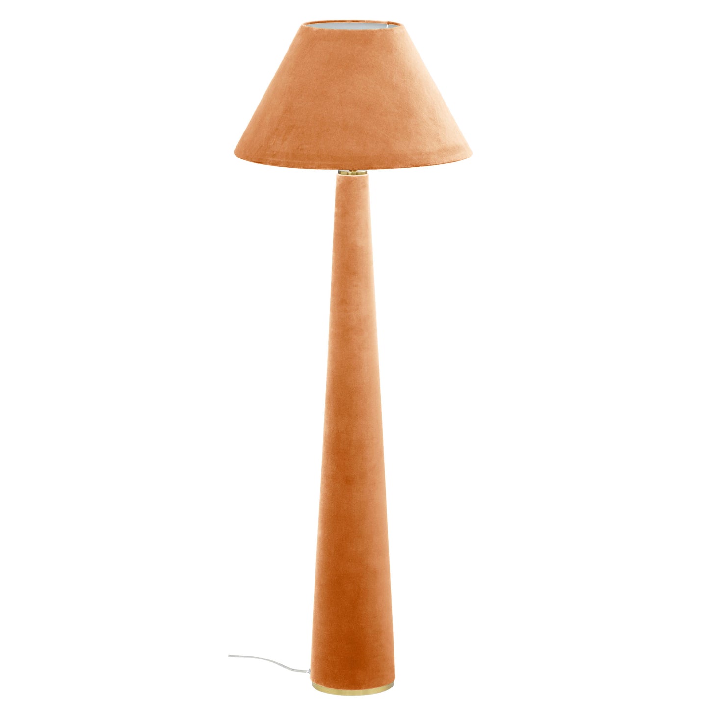 britt terracotta velvet floor lamp