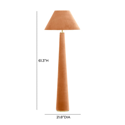 Britt Terracotta Velvet Floor Lamp