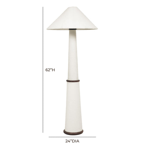 Vivienne Fontaine White Boucle Floor Lamp - image 8