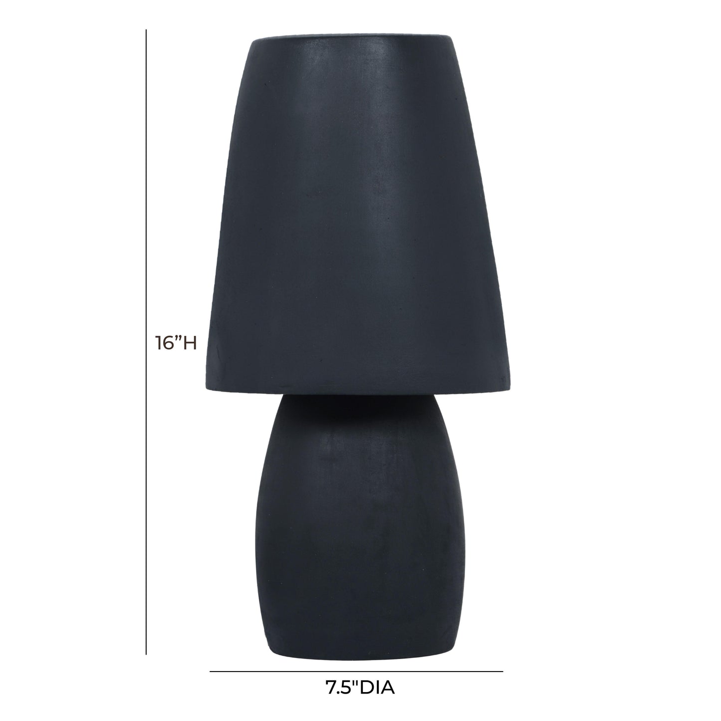 titan blue terracotta table lamp