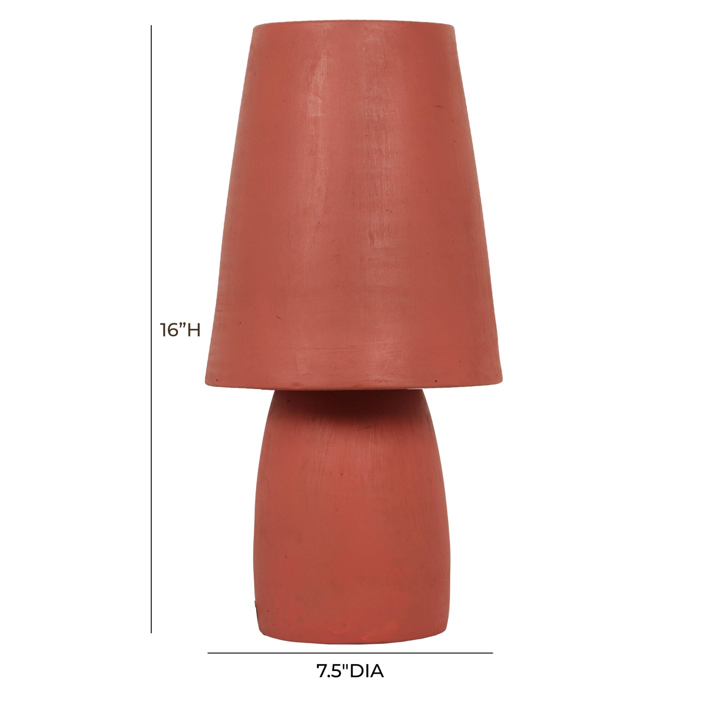 titan red terracotta table lamp