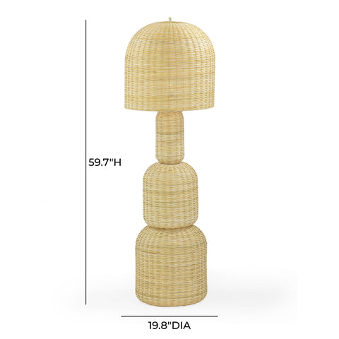 Margaux Marlowe Natural Rattan Floor Lamp - image 7
