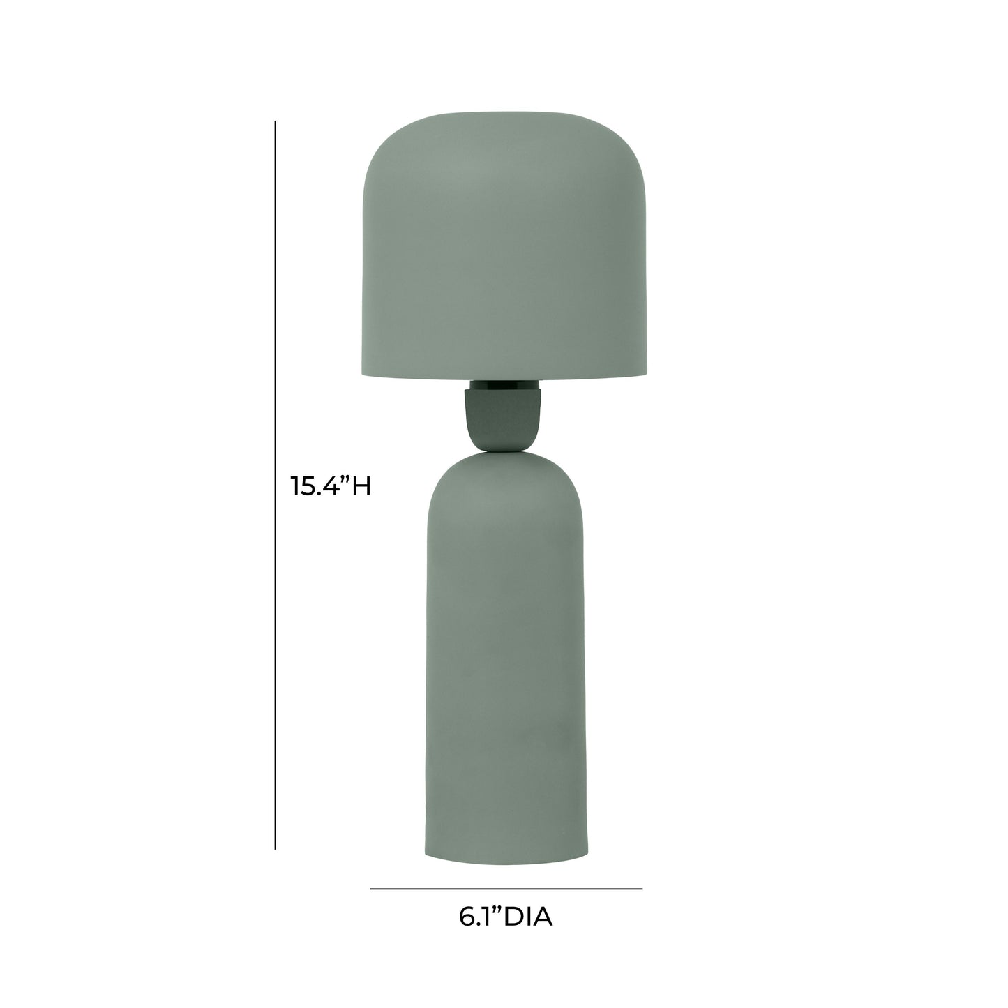 memphis green metal table lamp