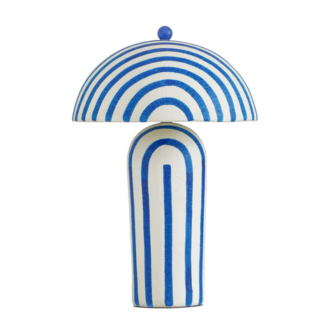 Valentina Montrose Striped Papier Mache Table Lamp - image 1