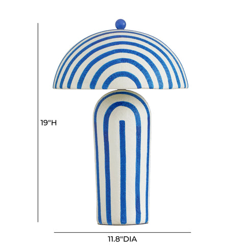 Valentina Montrose Striped Papier Mache Table Lamp - image 6