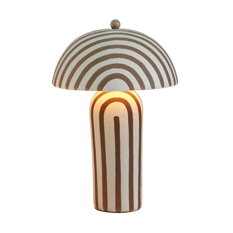 Valentina Montrose Striped Papier Mache Table Lamp - image 2