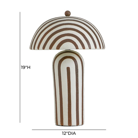 Valentina Montrose Striped Papier Mache Table Lamp - image 6