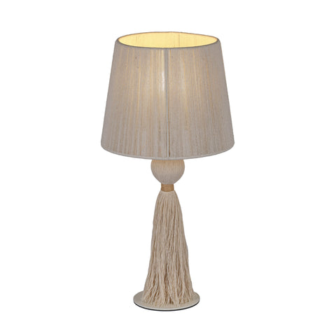 Rosalie Siena White Cotton Table Lamp - image 4