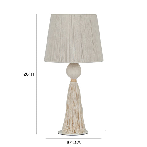 Rosalie Siena White Cotton Table Lamp - image 6