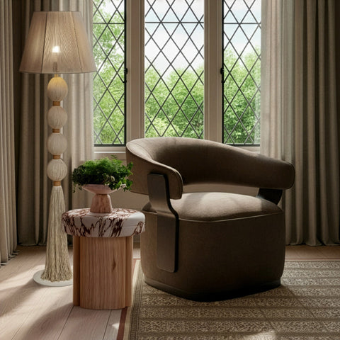 Rosalie Siena White Cotton Floor Lamp - image 2