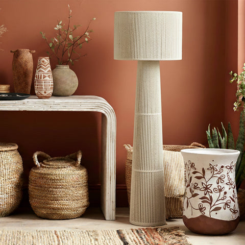 Giselle Valois Natural Chenille Fiber Floor Lamp - image 2