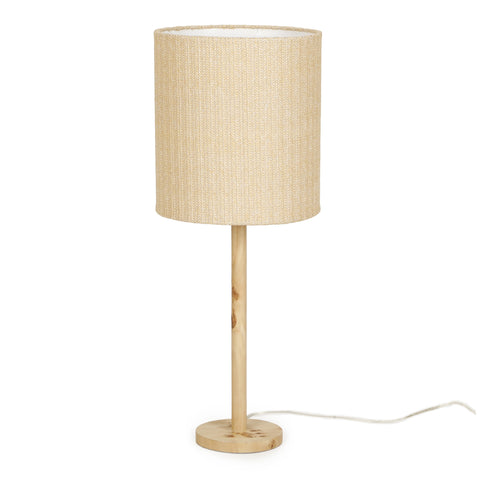 Arielle Monaco Natural Burl and Raffia Contract-Grade Table Lamp - image 3