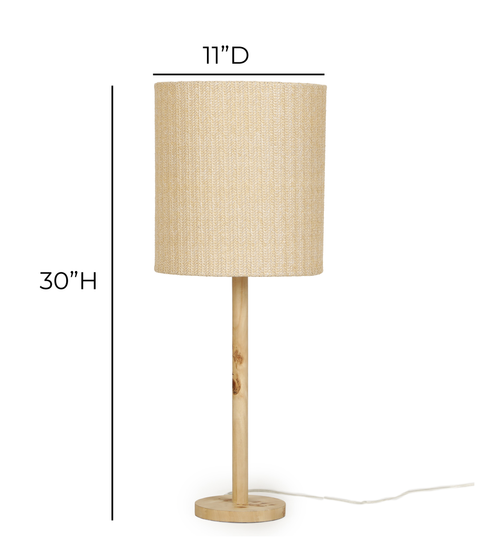 Arielle Monaco Natural Burl and Raffia Contract-Grade Table Lamp - image 7