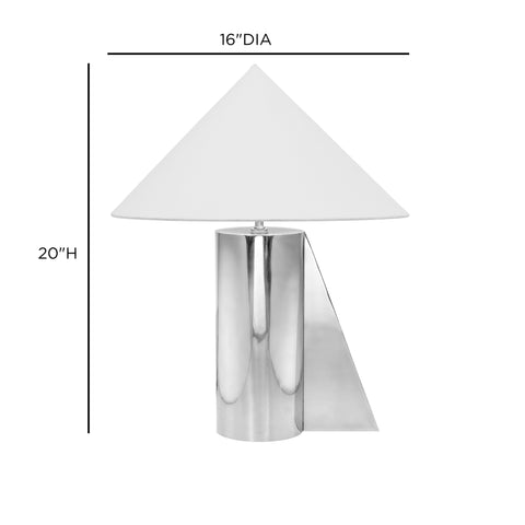 Beatrice Laurent Angled Chrome Table Lamp - image 6
