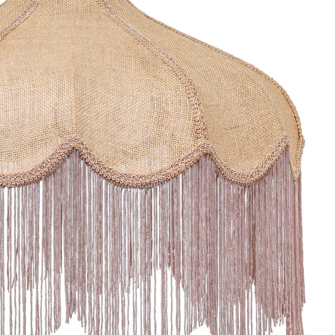 Florence Castaigne Jute Fringed Scalloped Pendant Light - image 5