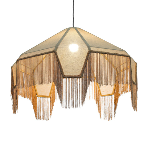 Florence Castaigne Fabric Fringed Angled Pendant Light - image 3