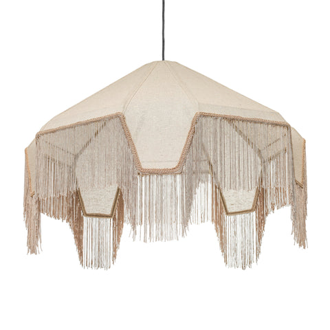 Florence Castaigne Fabric Fringed Angled Pendant Light - image 4