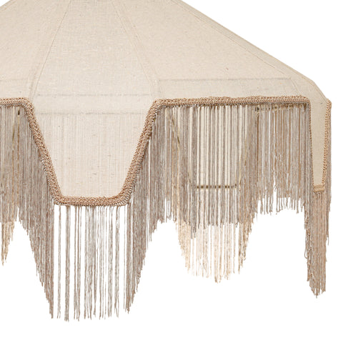 Florence Castaigne Fabric Fringed Angled Pendant Light - image 5