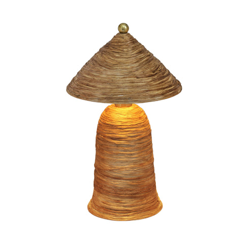 Amelie Como Coco Natural Coconut Fiber Pointed Table Lamp - image 3