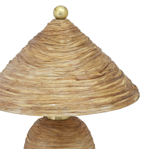 Amelie Como Coco Natural Coconut Fiber Pointed Table Lamp - image 5
