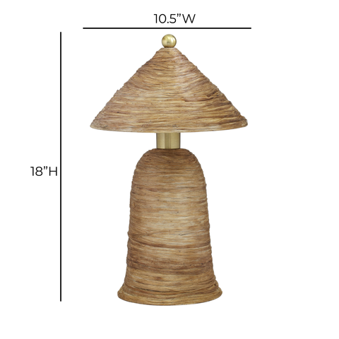 Amelie Como Coco Natural Coconut Fiber Pointed Table Lamp - image 6