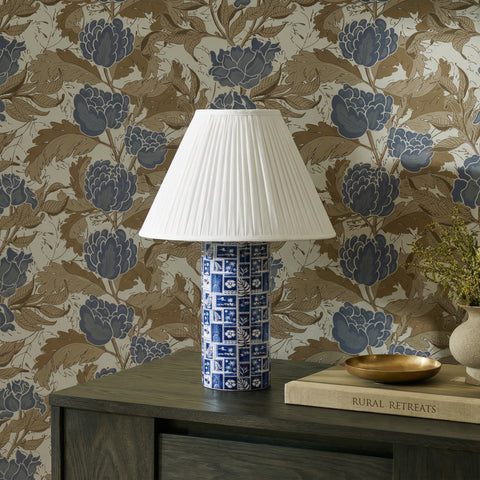 Rosalie StClair Blue Pleated Table Lamp - image 2