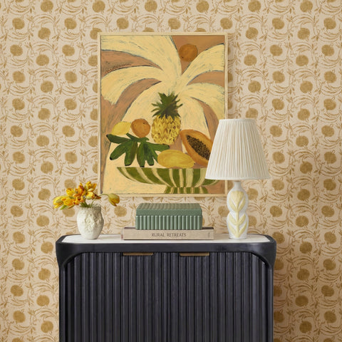 Arielle Fontaine Curved Papier Mache Flower Pleated Table Lamp - image 2