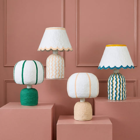 Beatrice Navarre Cotton Mache Table Lamp - image 2