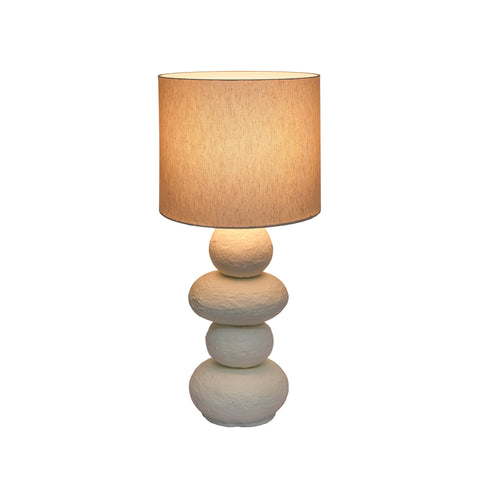Odette Ravenna Cream Papier Mache Table Lamp - image 4