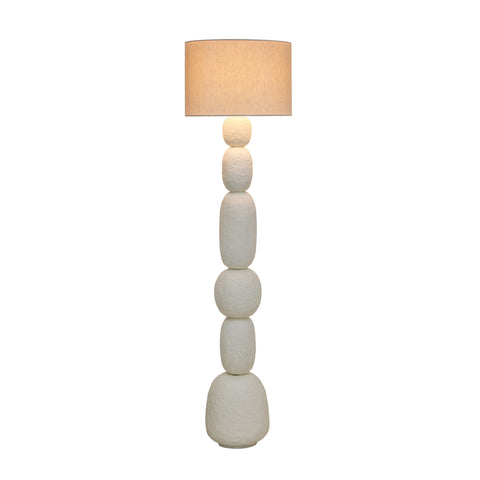 Odette Ravenna Cream Papier Mache Floor Lamp - image 5