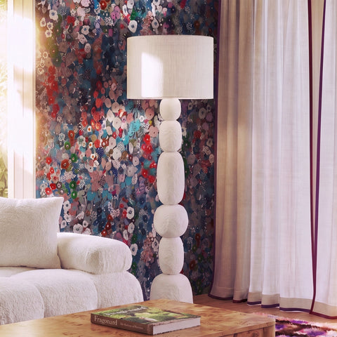 Odette Ravenna Cream Papier Mache Floor Lamp - image 2