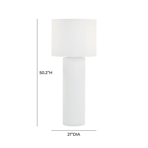 Solene Chantilly Cream Linen Floor Lamp - image 5