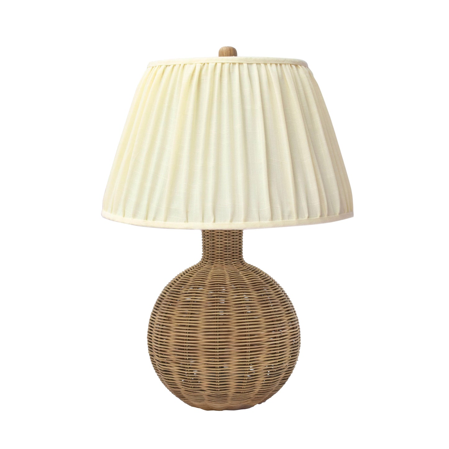 klondike cream & natural rattan table lamp