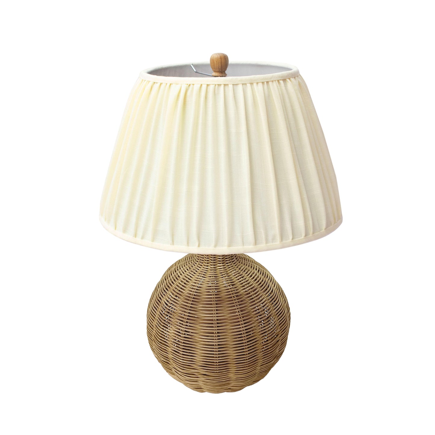 klondike cream & natural rattan table lamp