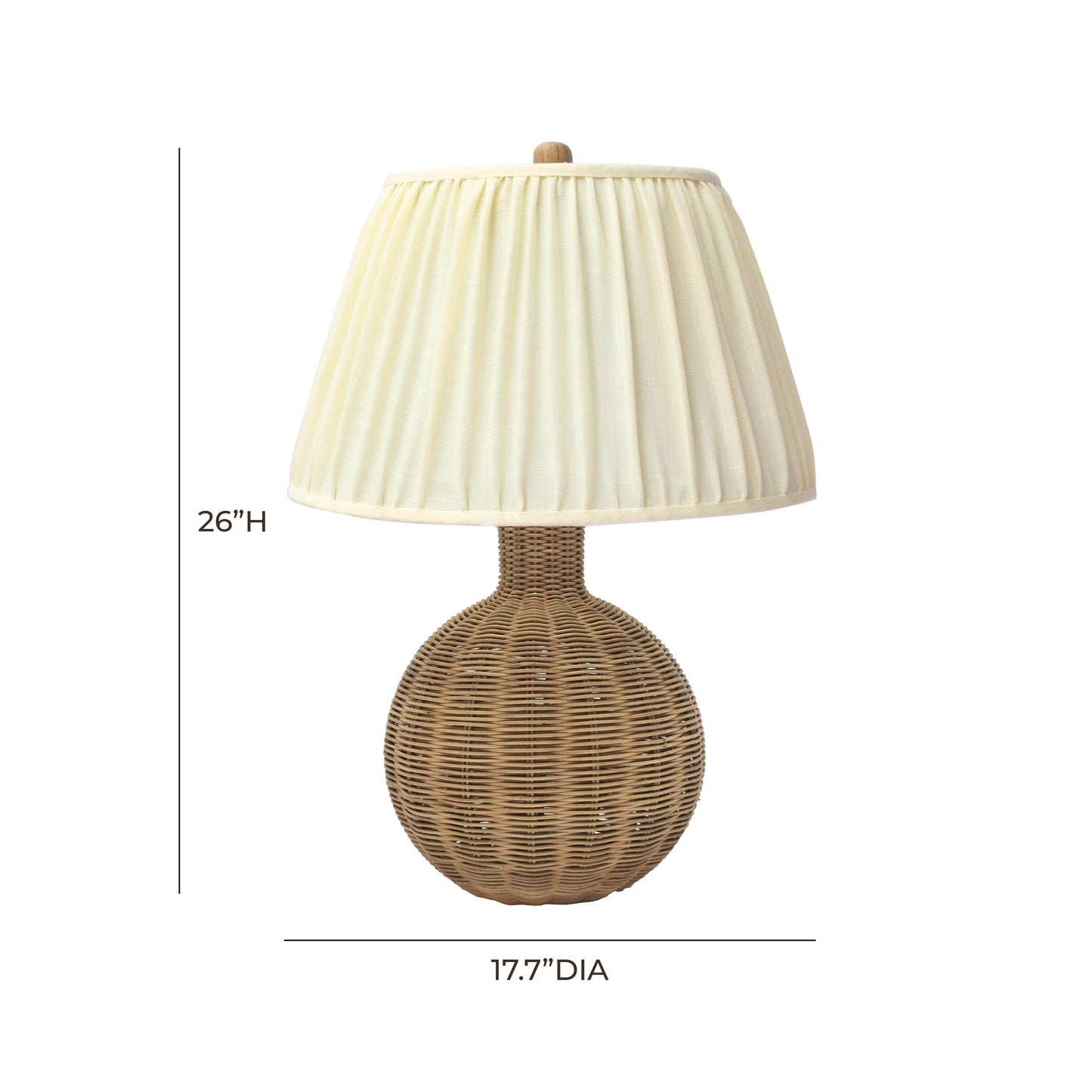 klondike cream & natural rattan table lamp