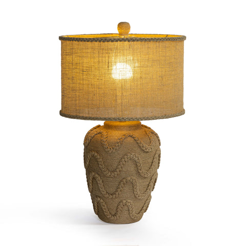 Genevieve Beaumont Natural Bamboo Jute Table Lamp - image 3