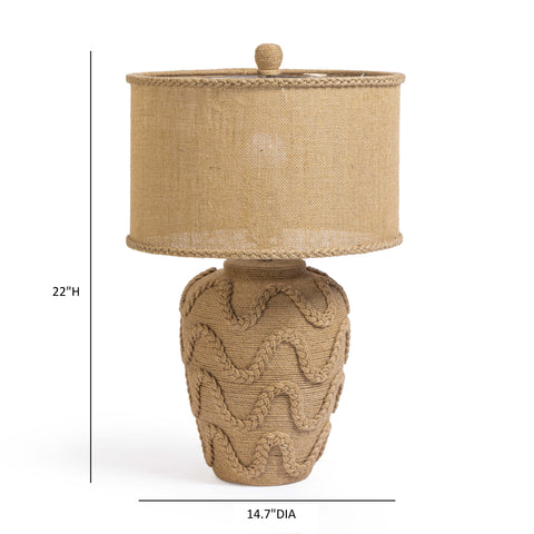 Genevieve Beaumont Natural Bamboo Jute Table Lamp - image 7