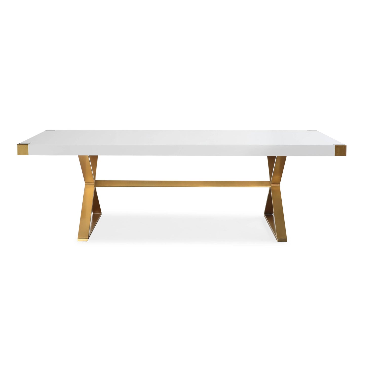 dottie white lacquer dining table