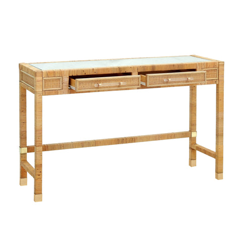 Arielle Bellamy 47" Woven Rattan Desk - image 4
