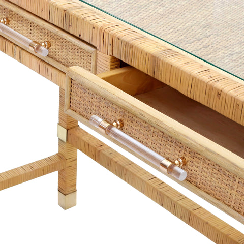 Arielle Bellamy 47" Woven Rattan Desk - image 6