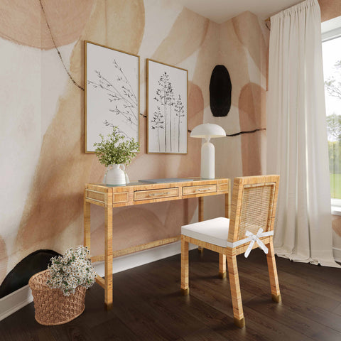 Arielle Bellamy 47" Woven Rattan Desk - image 2