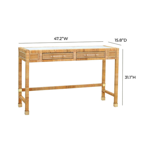 Collins Natural Rattan Desk
